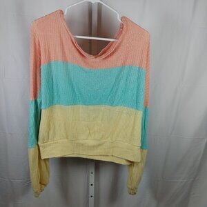 Peach Love California Size M Multi-Color Sweater For Women's